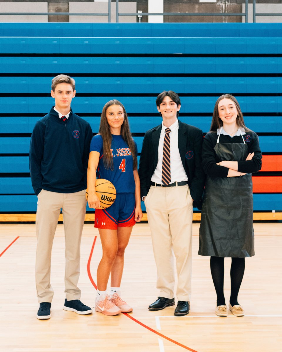 students standing